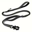 Heavy-Duty Tactical Dog Lead– 1.2–1.8m Shock-Absorbing Bungee with Dual Handles & Metal Clip
