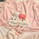 Sanrio Hello Kitty Hooded Blanket – Cozy Snuggle Shawl Cloak for Home & Travel