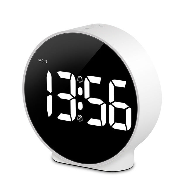 Teens LED Alarm Clock – Dual Alarms Snooze Plug In Adjustable Brightness