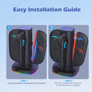 Switch 2 JoyCon Charging Dock – Fast Charger Stand for Left & Right Wireless Controllers (4 Slots)