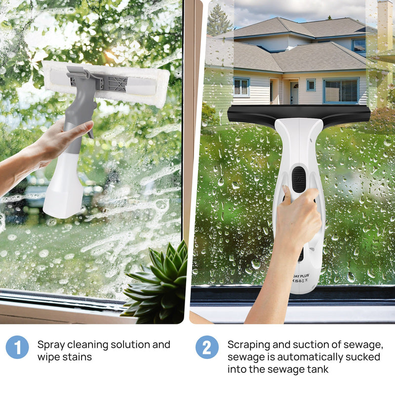Cordless Window Vacuum Cleaner – Rechargeable Electric Squeegee