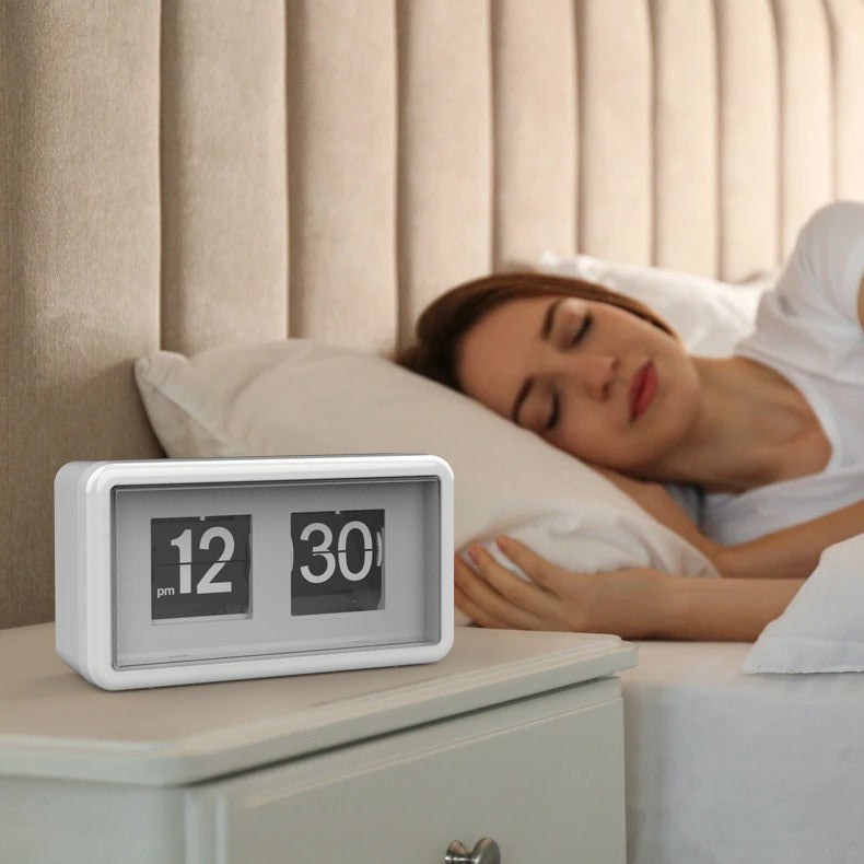 Retro Flip Clock – Silent Large Display Desk & Wall Clock for Home or Office