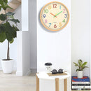 Colorful Silent 12 " Wall Clock – Kids Room Battery Operated Vintage Style