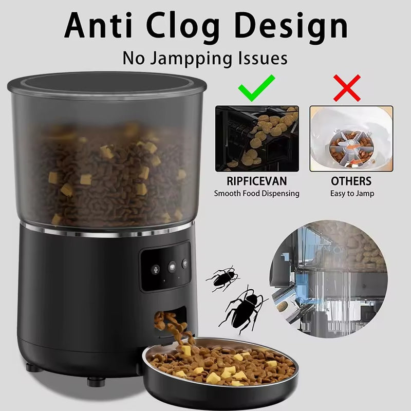 Smart WiFi Pet Feeder for Cats & Dogs – 4L Automatic Dispenser