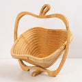 Collapsible Bamboo Fruit Bowl – Eco-Friendly Foldable Wooden Basket and Trivet