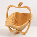Collapsible Bamboo Fruit Bowl – Eco-Friendly Foldable Wooden Basket and Trivet