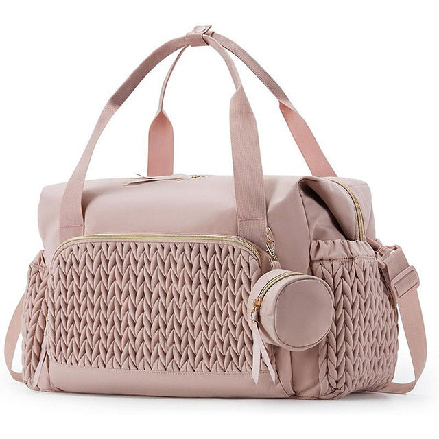 Large Capacity Baby Diaper Bag – Travel Tote with Pacifier Pouch & Changing Bag