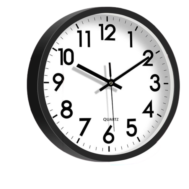 Silent Wall Clock 12 Inches – Large Numbers Easy-to-Read Ideal for Home Decor