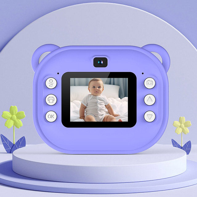 Kids 1080P Digital Camera with Thermal Printer – 2.4” IPS Screen Auto Focus Includes 2 Print Paper Rolls