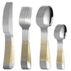 Gold Hammered Flatware 24-Piece Set – Stainless Steel Cutlery Set Includes Knives Forks & Spoons