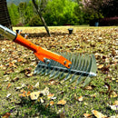 Wide Steel Thatch Rake – 14" Heavy-Duty Lawn Dethatcher for Garden & Yard