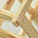 10-Bottle Folding Wooden Wine Rack – Compact Wine Storage Display