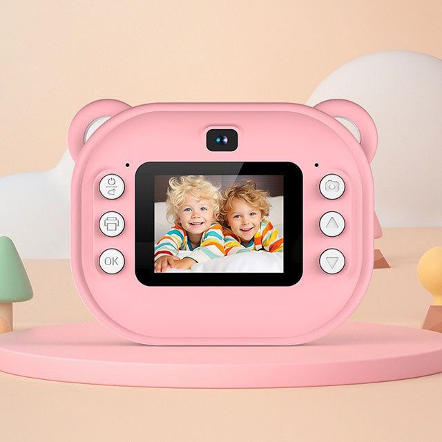 Kids 1080P Digital Camera with Thermal Printer – 2.4” IPS Screen Auto Focus Includes 2 Print Paper Rolls