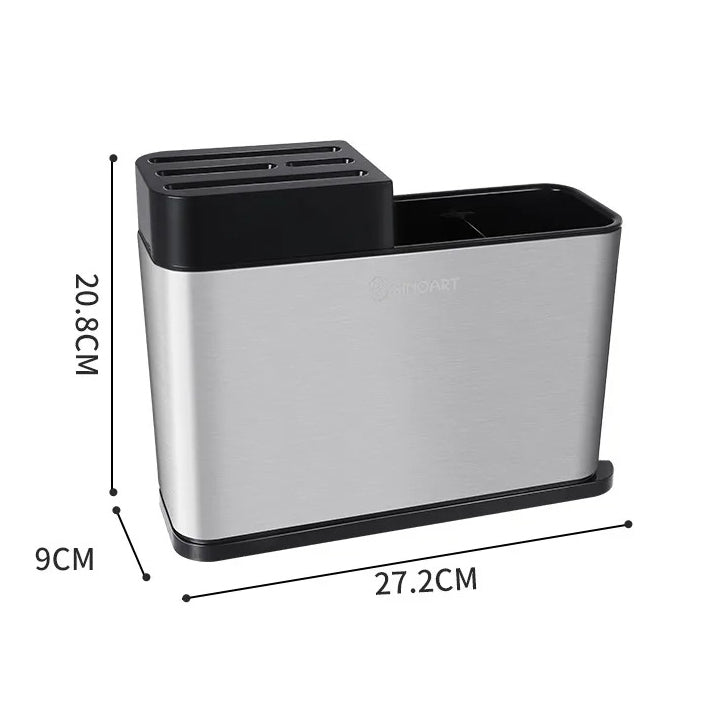 Multifonctions Stainless Steel Knife Block – Kitchen Utensil Organiser