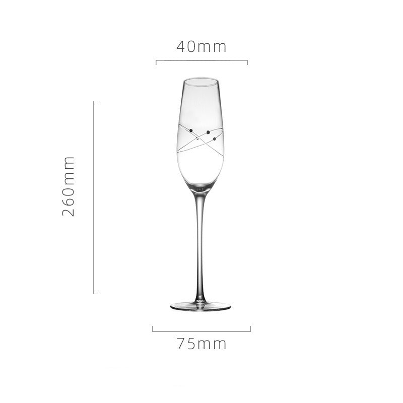 Engraved Crystal Champagne Flutes – Pack of 2 Carved Design High-Foot Glasses