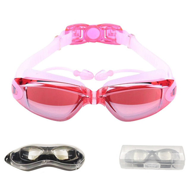 Swimming Goggles with Built-In Earplugs