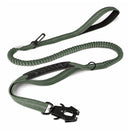 Heavy-Duty Tactical Dog Lead– 1.2–1.8m Shock-Absorbing Bungee with Dual Handles & Metal Clip