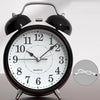 Twin Bell Alarm Clock 6 Inch – Rechargeable Silent Tick Battery Powered for Heavy Sleepers