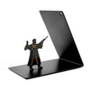 Creative Heavy-Duty Bookends – Non-Slip Metal Decorative Book Holders for Shelves