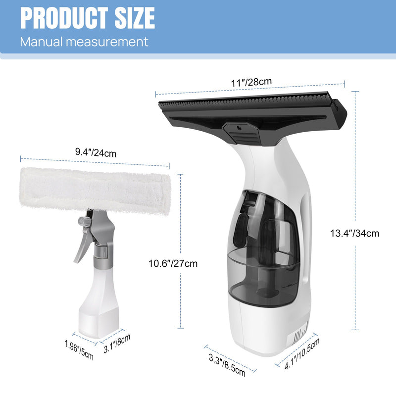Cordless Window Vacuum Cleaner – Rechargeable Electric Squeegee