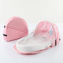 Cozy Baby Travel Cot with Toy – Soft Portable Bed with Mosquito Net