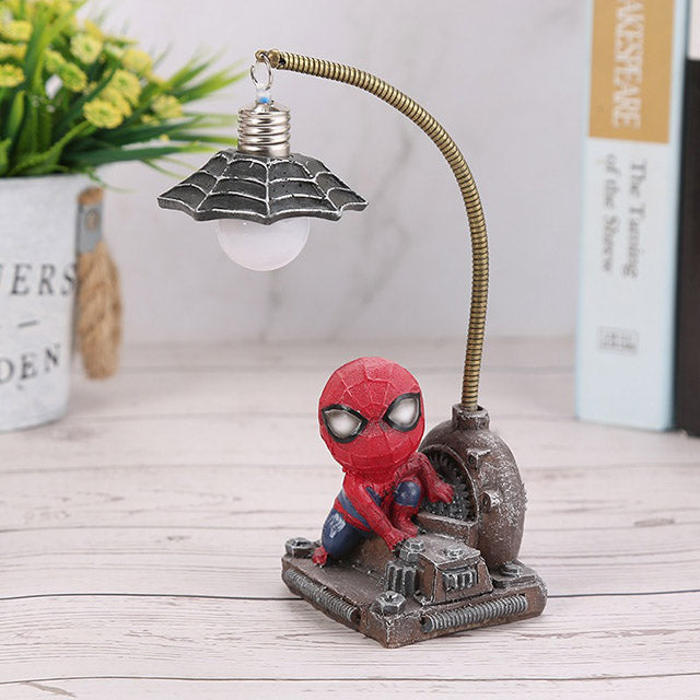 Spiderman Superhero Streetlight LED Desk Lamp – Resin Night Light for Kids