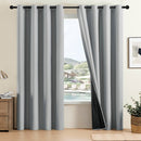 Full Blackout Thermal Curtains – Insulated Grommet Panels for Noise Reduction and Light Blocking