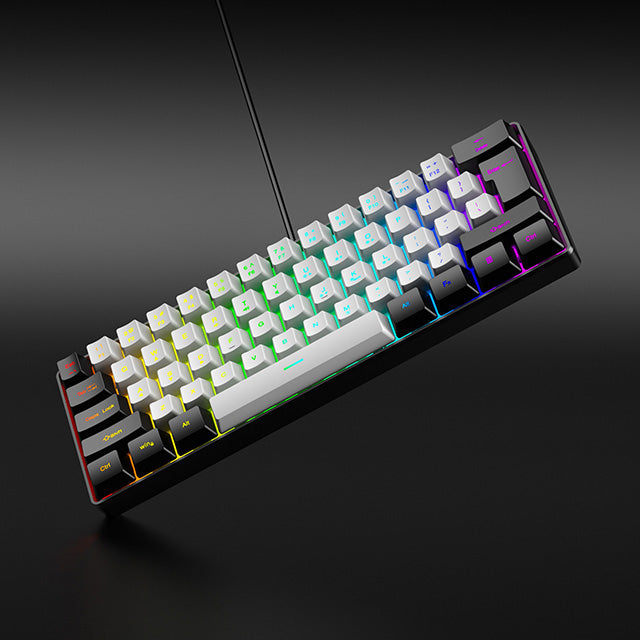RGB Gaming Keyboard – 61-Key Compact Wired Membrane Keyboard with Colorful Backlight