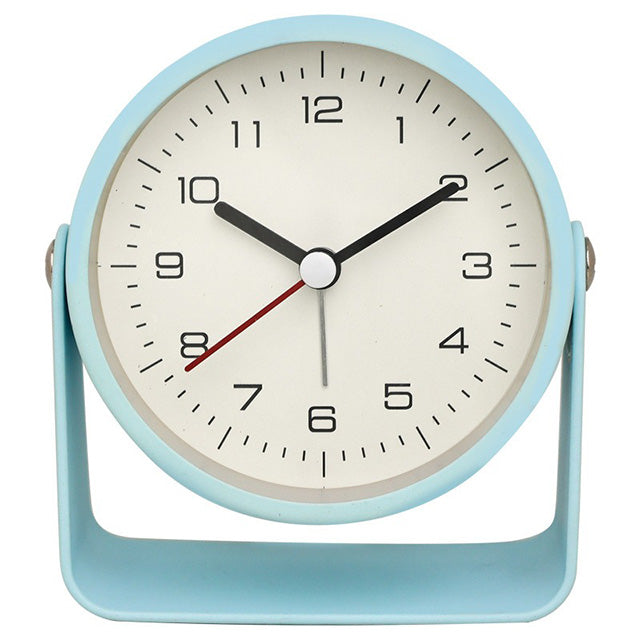 Retro Analog Silent Alarm Clock – 360° Rotating Battery-Operated Sturdy Metal Build