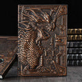 Dungeons and Dragons Journal – 400 Page Leather Notebook with 3D Dragon Design