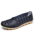 Women’s Leather Ballerinas – Lightweight Slip-On Flats Soft & Breathable Summer Walking Shoes
