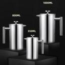 Stainless Steel French Press Cafetiere – Heat-Resistant Glass & Precise Scale