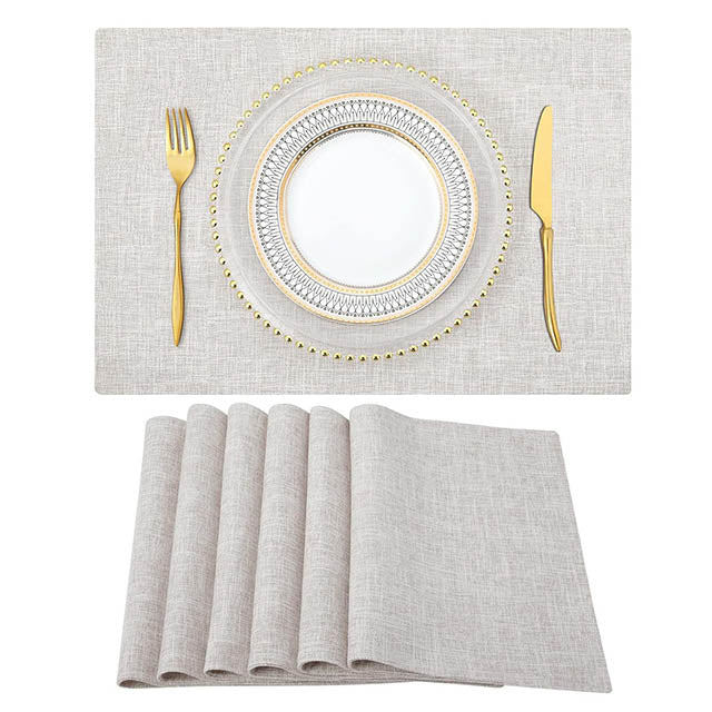 Set of 4 Woven Placemats – Heat-Resistant Cloth Table Mats for Dining & Kitchen