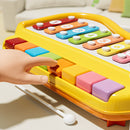 2-in-1 Xylophone & Piano – 8 Keys with Hammer and Song Cards for Kids