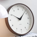 Solid Wood Silent Wall Clock – Minimalist Walnut Design for Living Room Office or Hotel Decor