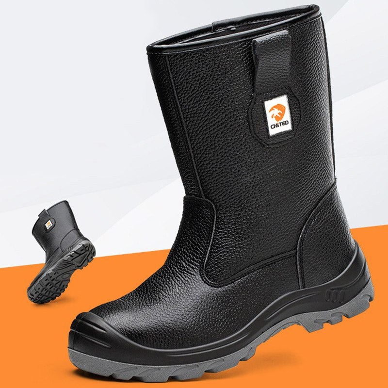 Men’s Steel Toe Rigger Boots – Waterproof Leather Safety Boots with Anti-Smash & Anti-Puncture