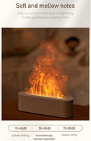 Flame Humidifier & Essential Oil Diffuser – USB 7-Color LED Fireplace Effect for Home & Bedroom
