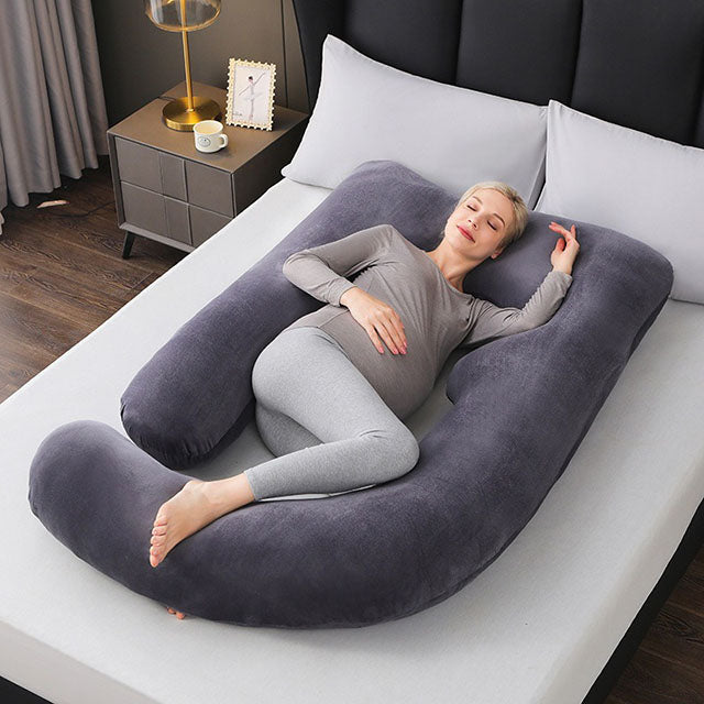 U-Shaped Maternity Pillow – Full Body Pregnancy Pillow with Belly Back Hip & Leg Support