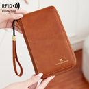 RFID-Blocking Passport Holder – Slim Travel Wallet with  Strap for Security On-the-Go