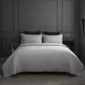 Luxury 3-Piece Quilted Bedspread Set – Ultra-Soft Reversible Microfiber with Embossed Pattern & Pillow Shams