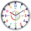 Children’s Silent Wall Clock – 24-Hour Easy Time Learning 10 Inch Ideal for Bedroom or Classroom