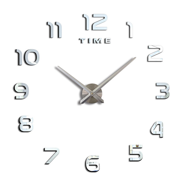 DIY 3D Wall Clock – Modern Acrylic Number Stickers Easy to Install Stylish Home Decor for Living Room