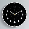 Glow-in-the-Dark Moon Phase Silent Wall Clock – Easy Install Living Room Wall Decor