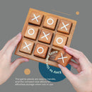 Wooden Tic Tac Toe Board Game – Classic XO Blocks for Kids & Adults
