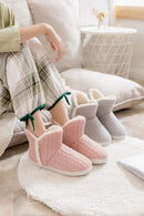 Women's Knitted Boot Slippers – Plush Lined Non-Slip Warm Winter House Shoes