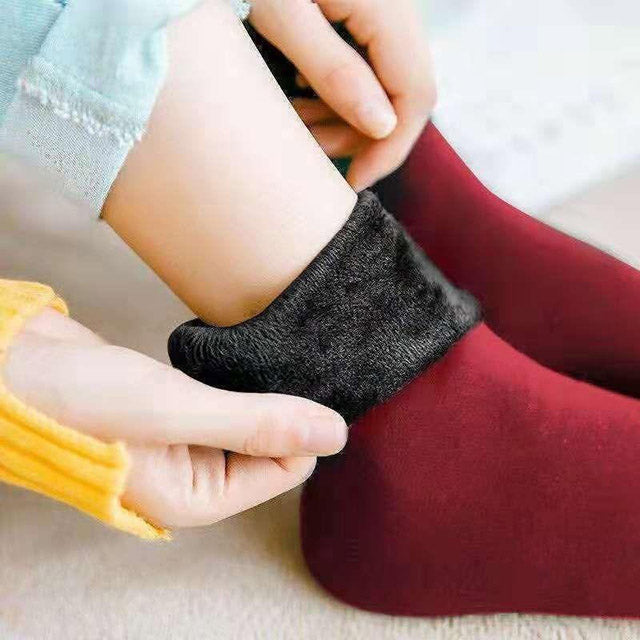 Women’s Fleece Thermal Socks – Warm Non-Slip Slipper Socks for Winter