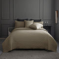 Luxury 3-Piece Quilted Bedspread Set – Ultra-Soft Reversible Microfiber with Embossed Pattern & Pillow Shams