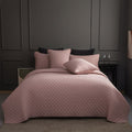 Luxury 3-Piece Quilted Bedspread Set – Ultra-Soft Reversible Microfiber with Embossed Pattern & Pillow Shams
