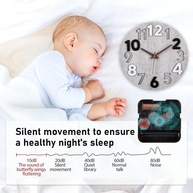 Modern Silent Wall Clock – Stylish Cutout Design for Every Room