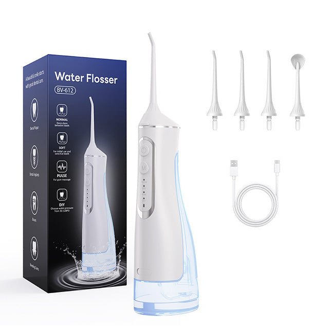 Waterproof Cordless Water Flosser – 320ML Rechargeable Oral Irrigator with 4 Modes & 5 Tips